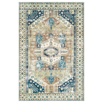 Erin ERN-2303 Traditional Blue/Gray 5'x7'6" Area Rug