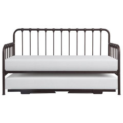 Elsie Vintage Industrial Black Finished Metal Daybed Traditional