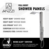 ANZZI Lann 53 in. 3-Jetted Heavy Rain Shower Panel and Spray Wand