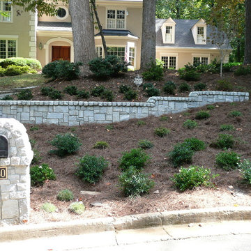 Retaining wall in Atlanta hillside