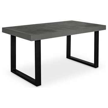 63 Inch Outdoor Dining Table Small Grey Contemporary