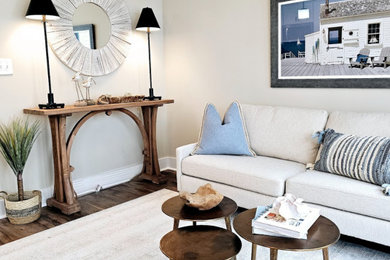 Family room - coastal family room idea in Other