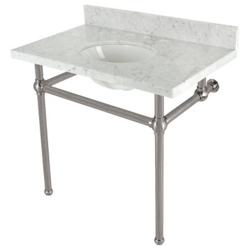 KVBH3622M88 36" Console Sink with Brass Legs (8", 3 Hole)