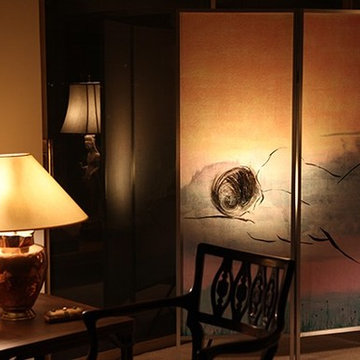 Translucent hand-painted screens