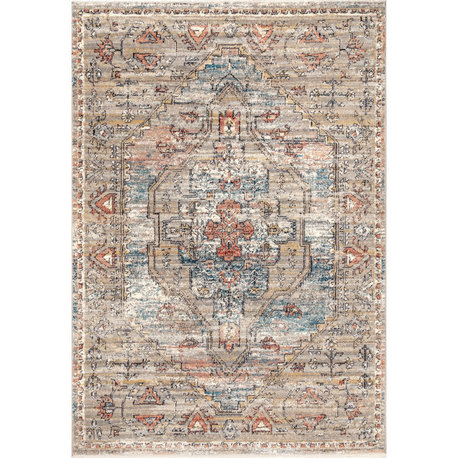 Nuloom Coralee Traditional Vintage Area Rug, Beige 5'3"x7'3"
