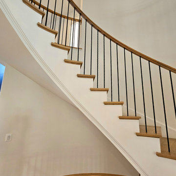 Project #110 | Beautiful Curved Staircase with Circular Balcony
