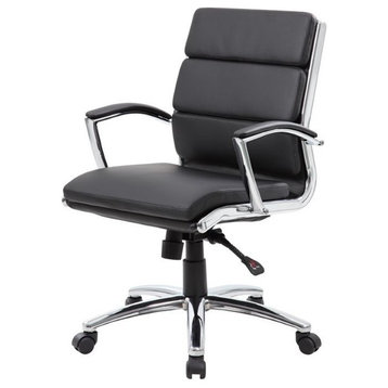 Boss Executive Caressoftplus Chair With Metal Chrome Finish, Guest Chair