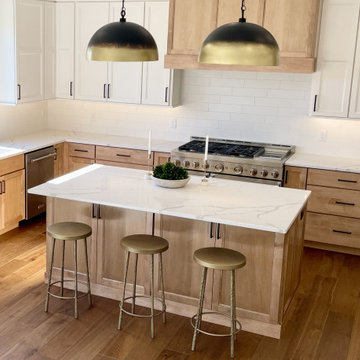 Ivory Painted and Maple Pecan Kitchen Design in Bettendorf, Iowa
