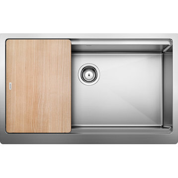 Blanco 525243 Quatrus 33"x20.5" Apron Kitchen Sink, Stainless Steel