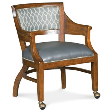 Fayette Chair, 9953 Midnight Fabric, Finish: Charcoal, Trim: Pewter