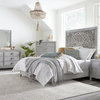 Modus Boho Chic 5 PC Cal King Bedroom Set w Chest in Washed White