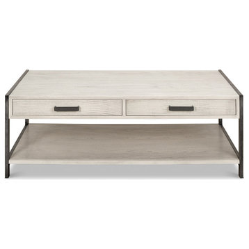 Covet Cocktail Coffee Table With Drawers and Storage Shelf