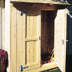Cedar Cubby with Paneled Door - Sheds