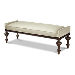 Proximity Upholstered Bed End Bench with Nailheads - Bedroom Furniture