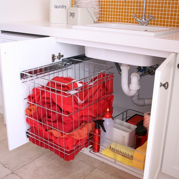 TANSEL: Laundry Transformation - Stainless Steel Pull Out Wire Baskets