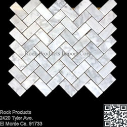 HB362- HERRINGBONE BIANCO CARRARA - Wall And Floor Tile