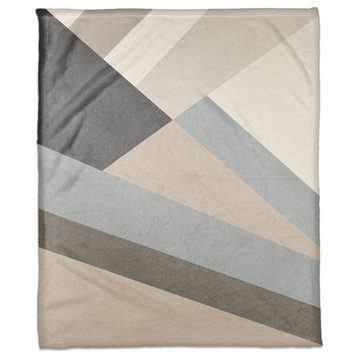 Abstract Geometric 50"x60" Coral Fleece Blanket