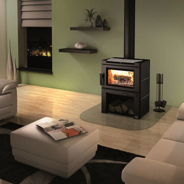 Matrix wood stove - black