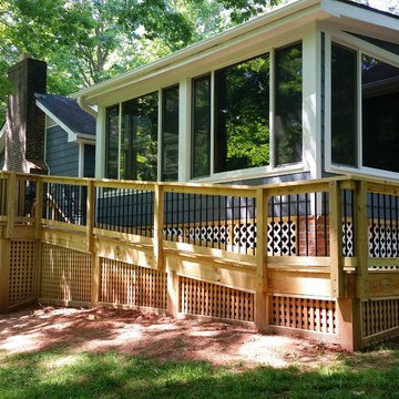 Apex wood deck