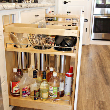 White Painted Kitchen with Knotty Alder Accents, Kimberly ID
