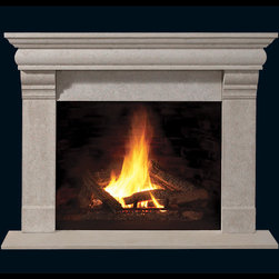 Franklin Stone Fireplace Mantel - Indoor Fireplaces