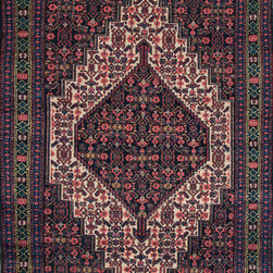Antique Persian Sanandaj (Senneh) rug 4'5 X 6'4 - Area Rugs