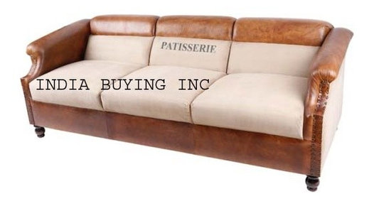 Industrial leather and canvas furniture from India buying inc