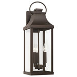 Capital Lighting - Capital Lighting Bradford 3 Light Outdoor Wall Lantern, Bronze/Clear, 946431OZ - Transitional meets modern with the Bradford Large Wall Lantern. The bold lines and an oversized ring in a Oiled Bronze finish adds classic curb appeal to your home. Part of our Rain or Shine Collection and backed by our five-year warranty.