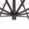 9' Bronze Cantilever Crank Lift 360-Rotation Aluminum Umbrella, Sunbrella, Sunflower Yellow