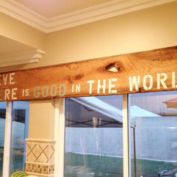 Custom kitchen valance