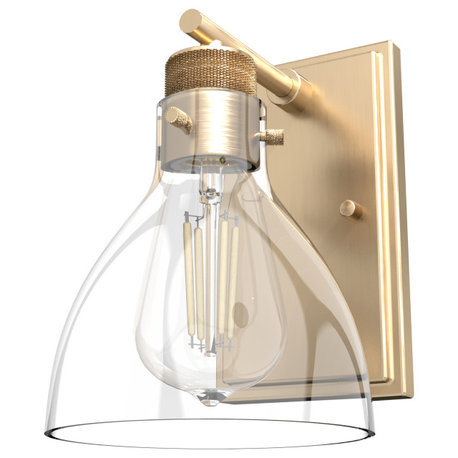 Hunter Van Nuys Alturas Gold 1 Light Sconce Wall Light