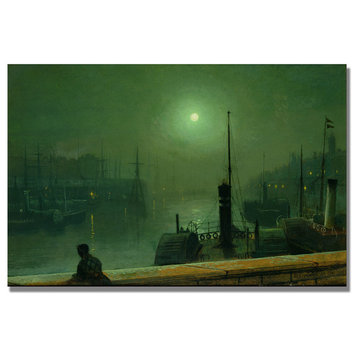 'On the Clyde Glasgow' Canvas Art by John Grimshaw