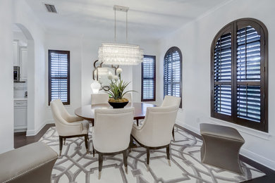 Inspiration for a transitional dining room in Tampa.