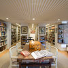 Basement Transformed Into a Serious Library and Living Space