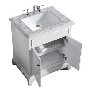 Eviva Elite Princeton 36 White Vanity Transitional Bathroom Vanities And Sink Consoles By Homesquare