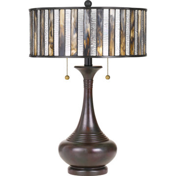Quoizel TF3334 Tiffany 2 Light 21-1/2" Tall Vase Table Lamp - Valiant Bronze