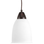 Progress - Progress P5176-2030K9 Simple - 8.63" 9W1 LED Pendant - One-light cord-hung pendant with an LED source that is neatly tucked inside a frosted acrylic shade. A light commercial pendant ideal for restaurants, bar and hotel applications.   One-light LED cord-hung pendant  Frosted acrylic shade A light commercial pendant ideal for restaurants, bar and hotel applications.  Shade Included: TRUEColor Temperature: 3000Lumens: 623CRI: 90Warranty: 5 Years WarrantyRated Life: 60000 Hours* Number of Bulbs: 1*Wattage: 9W* BulbType: LED* Bulb Included: Yes