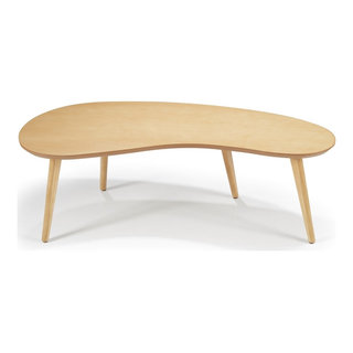 Mid Century Modern Coffee Table - Oak Finish - Midcentury - Coffee ...
