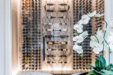 Inspiration for a modern wine cellar remodel in Dallas