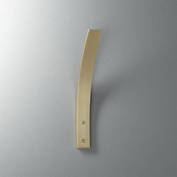dive brushed gold wall hook | CB2 - Wall Panels