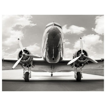 "Vintage DC-3 in air field" Digital Paper Print by Anonymous, 34"x26"