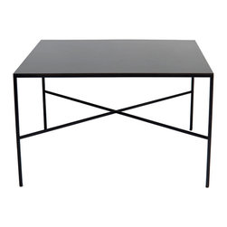 Luke Blackened Steel X Base Table - Side Tables And End Tables