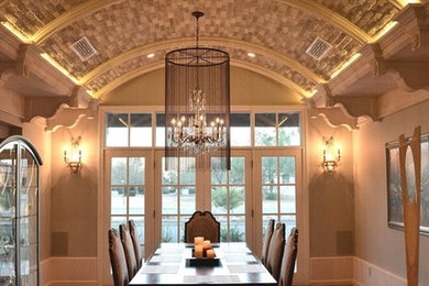 Large bohemian dining room in Phoenix.