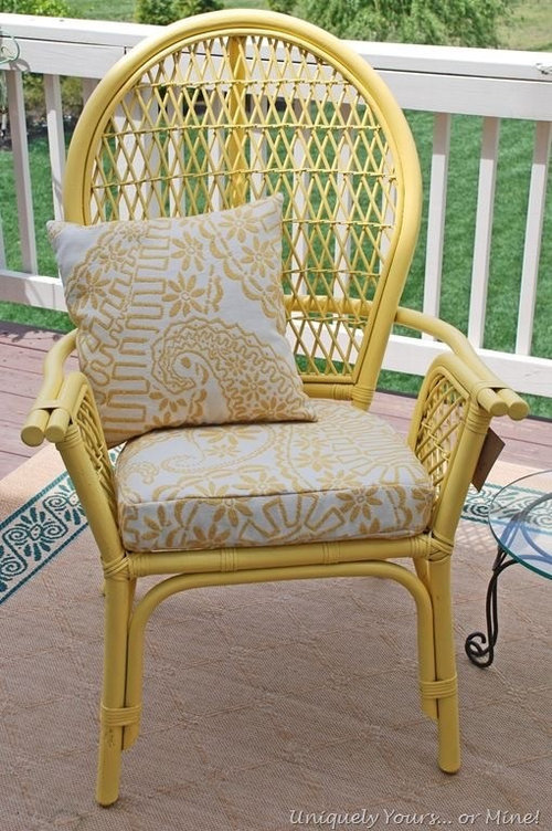 Painting rattan chairs. What color?
