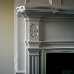 White Fireplace Surround 15729 - Fireplace Mantels