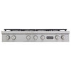 Kucht Professional 48" Range Top With Sealed Burners, Classic Silver, Ng