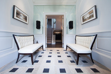 Large contemporary hallway in Cheshire.