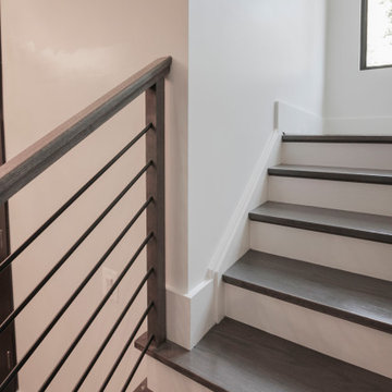 Project #79 | Minimalist Staircase with Black Horizontal Rods