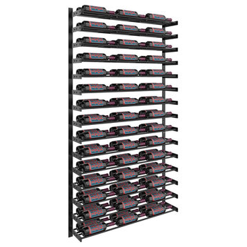 Evolution Wine Wall 75 Bottle Rack Kit, Matte Black, 41” (3 Bottles) Wide, Double-Bottle Depth