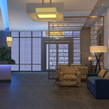 Downtown Los Angeles Condo Lobby